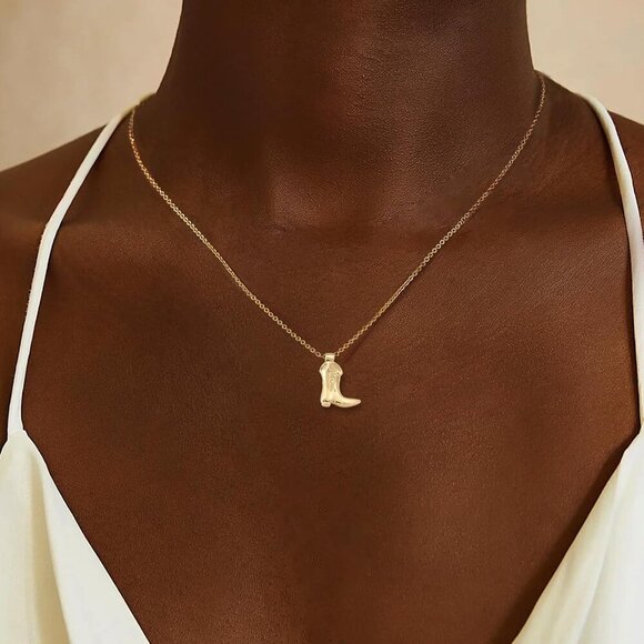 JAVARNV Gold Necklace for Women Cowgirl Charm Western & Boho Jewelry for Outfit - Picture 2 of 7